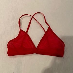 American Apparel Red Mesh bralette